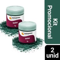 Kit 2 unidades Corante em pó Saramanil 7g Verde