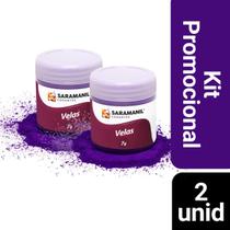 Kit 2 unidades Corante em pó Saramanil 7g Violeta fluorescente