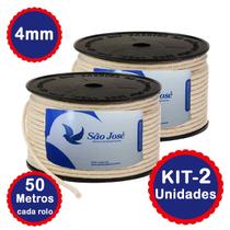 Kit 2 Unidades Corda Cordão 4mm 50 Metros A Pronta Entrega