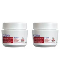 Kit 2 Unidades Creme Facial Care Antissinais 5 em 1 Dia/Noite 100g - Avon