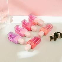 Kit 2 unidades de Batom lip gloss glitter formato picolé mudança de cor cheiro doce