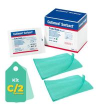 Kit 2 Unidades de Curativo Antimicrobriano Cutimed Sorbact 7x9cm - BSN Medical