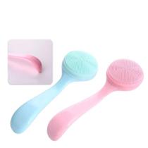 Kit 2 unidades de escova limpeza facial massageadora silicone prática