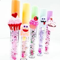 Kit 2 unidades de Lip tint gloss glitter hidratante cheirinhos doces clássico