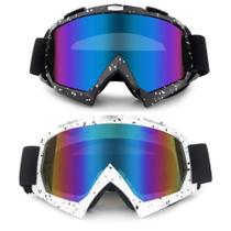 Kit 2 Unidades De Óculos Snowboard Kitesurf Motocross UTV Jet Ski Lentes Espelhadas E Porteção UV 400