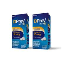 Kit 2 unidades de Vitamina D Calcifediol DPrev Ative c/ 30 Cpr cada Kit 2 unidades de Vitamina D Calcifediol DPrev Ative c/ 30 Cpr cada