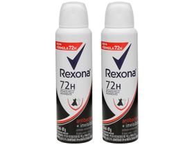 Kit 2 Unidades Desodorante Antitranspirante - Aerossol Rexona Motion Sense Antibacterial