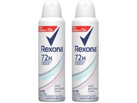 Kit 2 Unidades Desodorante Antitranspirante - Aerossol Rexona sem Perfume Feminino 150ml Cada