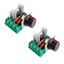 Kit 2 unidades dimmer regulador de voltagem tensão dimer 1000w bivolt 16a 20a