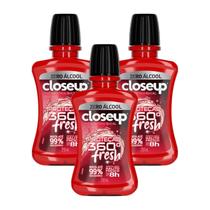 Kit 2 Unidades Enxaguante Bucal Closeup Red Hot Proteo Fresh Zero 360lcool 250ml