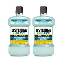 Kit 2 Unidades Enxaguante Bucal Listerine Cool Mint Zero alcool Menta Suave Leve mais Pague menos 1,5L