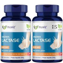 Kit 2 Unidades Enzima Lactase 120 Cápsulas 500mg - Muwiz