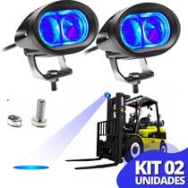 Kit 2 unidades Farol Led Blue Spot Luz Azul Empilhadeira Par