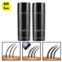 Kit 2 Unidades Fibra Capilar Maquiagem Para Cabelos Cobre Calvície 27,5g
