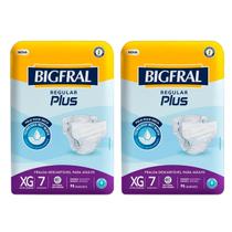Kit 2 unidades - Fralda Geriátrica Bigfral Regular Plus XG 7 Unidades Kit 2 unidades - Fralda Geriátrica Bigfral Regular Plus XG 7 Unidades