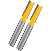 Kit 2 Unidades Fresa Reta 6mm Acabamento Vonder Metal Duro Madeira Para Tupia