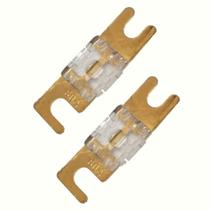 Kit 2 Unidades Fusível Mini Midi Faca Modelo Anl Banhado a Ouro Reforçado Faquinha Pequeno Solar