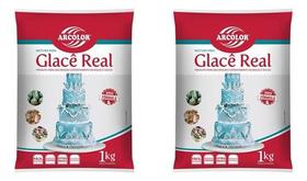 Kit 2 Unidades Glacê Real 1kg Para Confeitaria Panificação Kit 2 Unidades Glacê Real 1kg Para Confeitaria Panificação