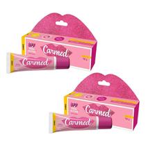 Kit 2 Unidades Hidratante Labial Carmed Bff Rosa Glitter 10g