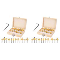 Kit 2 unidades - ingco jogo de fresas para tupia 12mm com 12 pecas