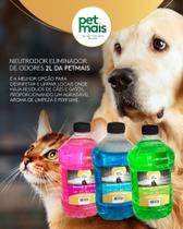 Kit 2 Unidades Inibidor mau cheiro odor de xixi cachorro gato 2 litros eliminador bactericida - Petmais