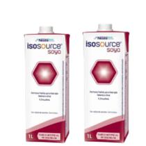 Kit 2 Unidades Isosource Soya 1l Baunilha Nestlé Original