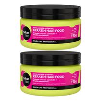 Kit 2 Unidades Pomada Keratin Hair Food 195g - Salon Line Kit 2 Unidades Pomada Keratin Hair Food 195g - Salon Line