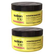 Kit 2 Unidades Pomada Keratin Hair Food 195g - Salon Line