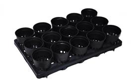 kit 2 unidades Porta vaso 06 ta com todos os 56 vasos plástico cestinha preta 7