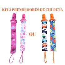 Kit 2 Unidades Prendedor Clipe Chupeta Menino e Menina -