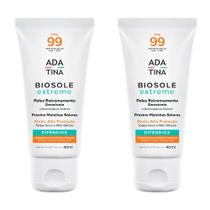 Kit 2 Unidades Protetor Solar 12HS Bloqueio Anti-Manchas Biosole Extreme FPS 99