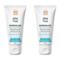 Kit 2 Unidades Protetor Solar 12HS Toque Seco Poros, Cravos e Oleosidade Normalize Pore Control FPS 50