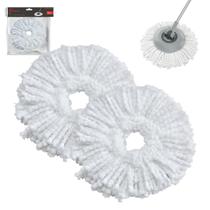 Kit 2 Unidades Refil Mop Giratório Universal Microfibra 360 - Powermaid