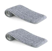 Kit 2 Unidades REFIL Retangular Para Esfregão Mop Flat de Microfibra Reutilizável