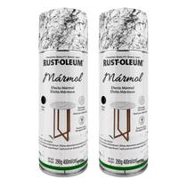 Kit 2 unidades - rust-oleum spray efeito marmore (linhas pretas)