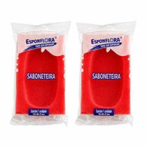 Kit 2 Unidades Saboneteira Esponja P/ Banho Anatômica Kit 2 Unidades Saboneteira Esponja P/ Banho Anatômica