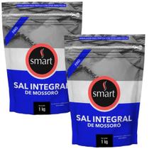 Kit 2 Unidades Sal Integral Marinho Fino de Mossoró 1kg Smart