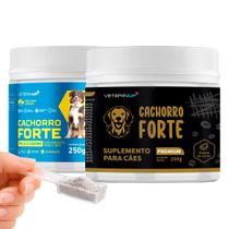 KIT 2 UNIDADES Suplemento Cachorro Forte Premium Pelo e Derme Nutrição Essencial, Brilho da Pelagem e Suporte às Defesas Caninas VeterinUp