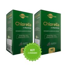 Kit 2 Unidades Suplemento de Algas Verdes QualyNutri com Zinco Ferro e Vitamina B12 Suporte Nutricional em Cápsulas Combo 120 Cápsulas Total