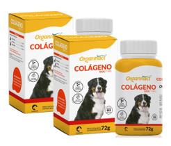 Kit 2 Unidades Suplemento para Cães Colágeno Dog Tabs 72g (60 tabletes) - Organnact