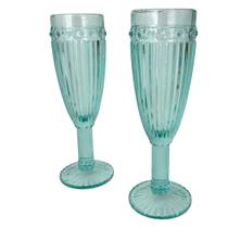 Kit 2 Unidades Taças Champanhe Decorada Verde Tiffany 185ml Kit 2 Unidades Taças Champanhe Decorada Verde Tiffany 185ml