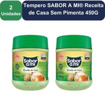 Kit 2 Unidades Tempero SABOR A MI Receita de Casa Sem Pimenta 450G Kit 2 Unidades Tempero SABOR A MI Receita de Casa Sem Pimenta 450G