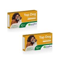 Kit 2 Unidades Vermífugo para Cães Top Dog 10kg (4 comprimidos) - Ourofino