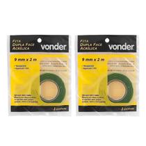 Kit 2 Unidades - Vonder Fita Dupla Face Acrílica 09mmX2m