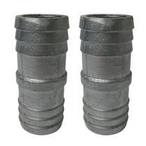 Kit 2 Uniões Emenda Reta Alumínio Para Mangueira 1.1/4 Polegada Londribor