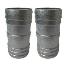 Kit 2 Uniões Emenda Reta Alumínio Para Mangueira 2 Polegadas Londribor