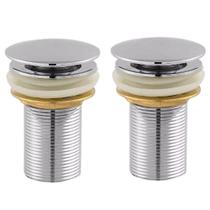 Kit 2 Válvula Click Lavatorio 1 1/4 Metal Inox Cuba Tanque Kit 2 Válvula Click Lavatorio 1 1/4 Metal Inox Cuba Tanque