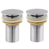 Kit 2 Válvula Click Lavatorio 1 1/4 Metal Inox Cuba Tanque Kit 2 Válvula Click Lavatorio 1 1/4 Metal Inox Cuba Tanque