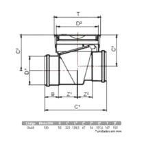 Kit 2 Válvula de Retenção Esgoto 100mm Krona