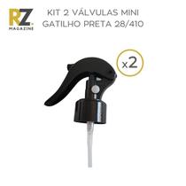 Kit 2 Válvulas Spray Mini Gatilho Preta, Rosca 28 410